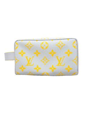 Louis Vuitton Handbag Monogram Glow Rocker Dopp Kit Gray Yellow